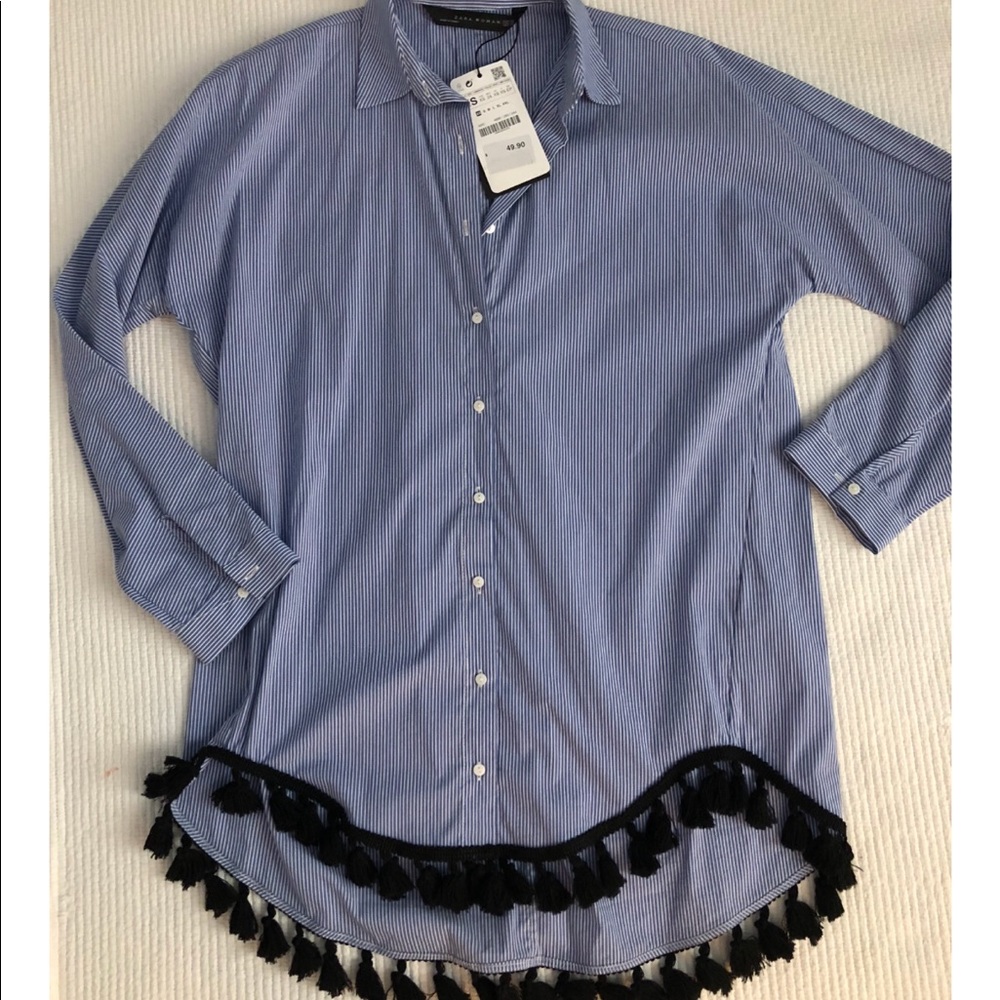 Zara tassel top